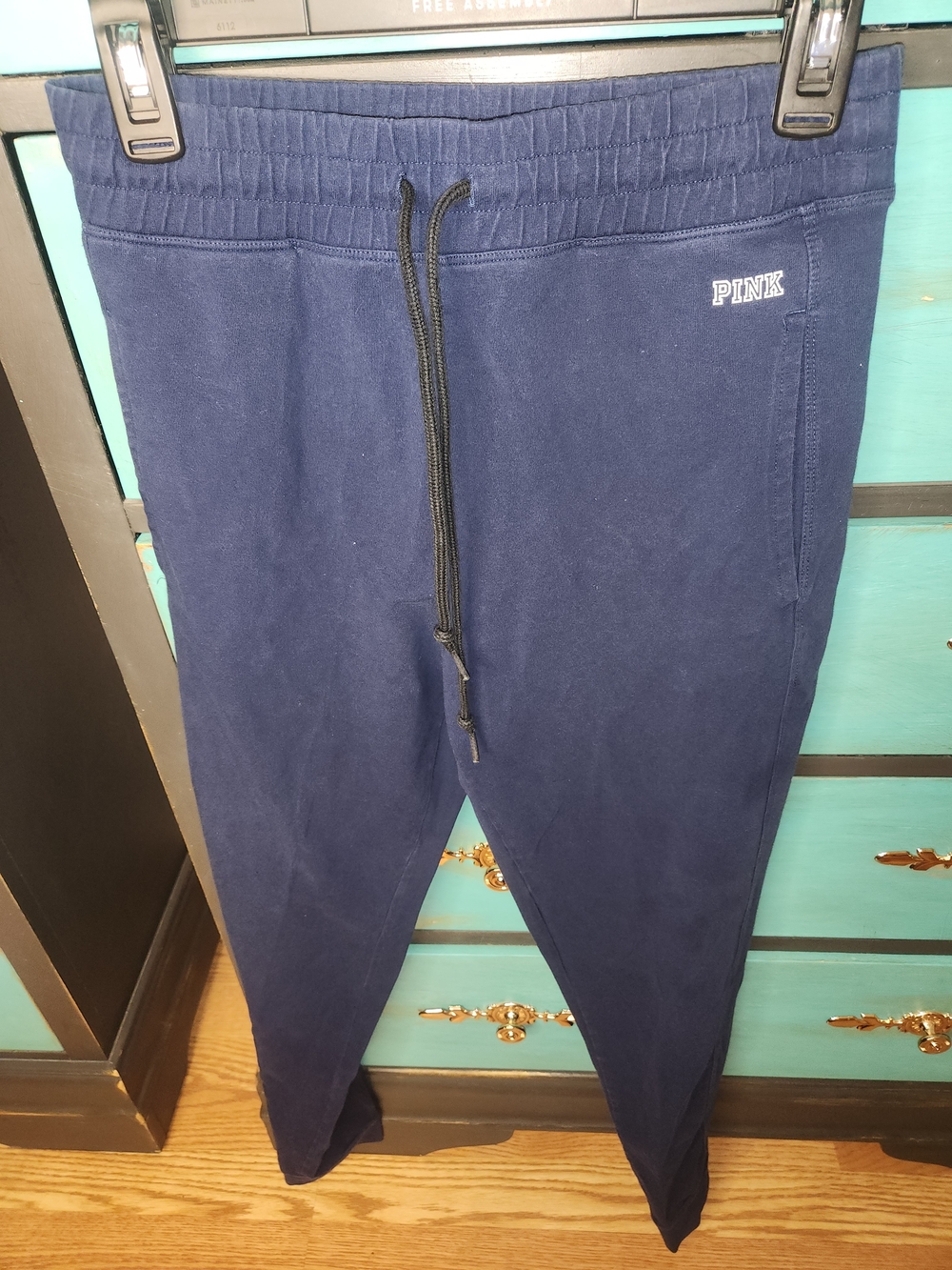 PINK Victoria's Secret Navy Drawstring Leggings